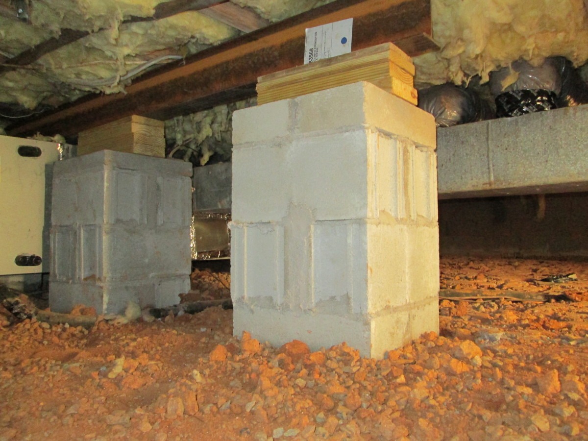 Steel Beam on New Pilasters Atlantic Foundation & Crawl Space Repair