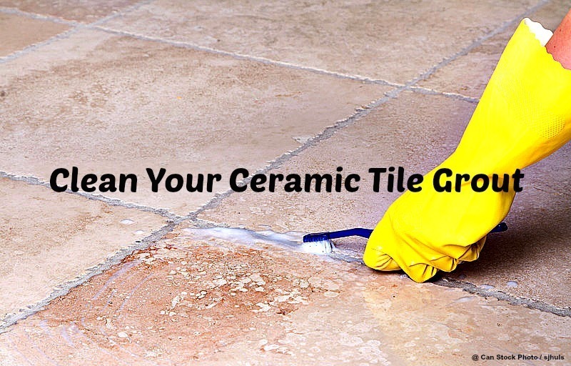 Use household products to clean your ceramic tile grout